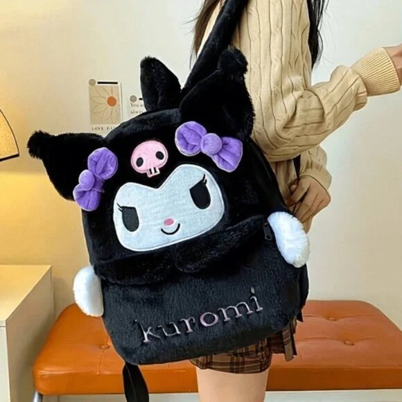 Handbags - Kuromi Plush Backpack - Mischievous Cuteness- Brand New in Package